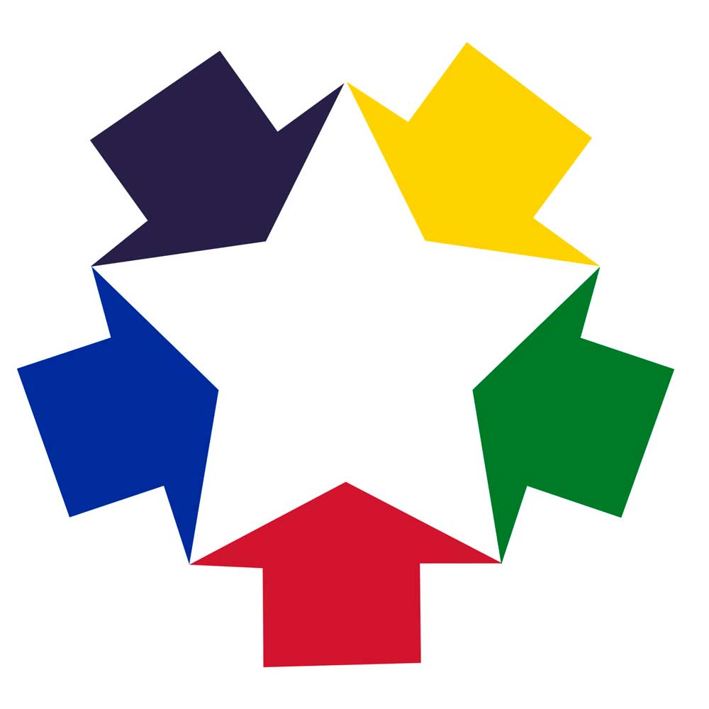 The star with arrows