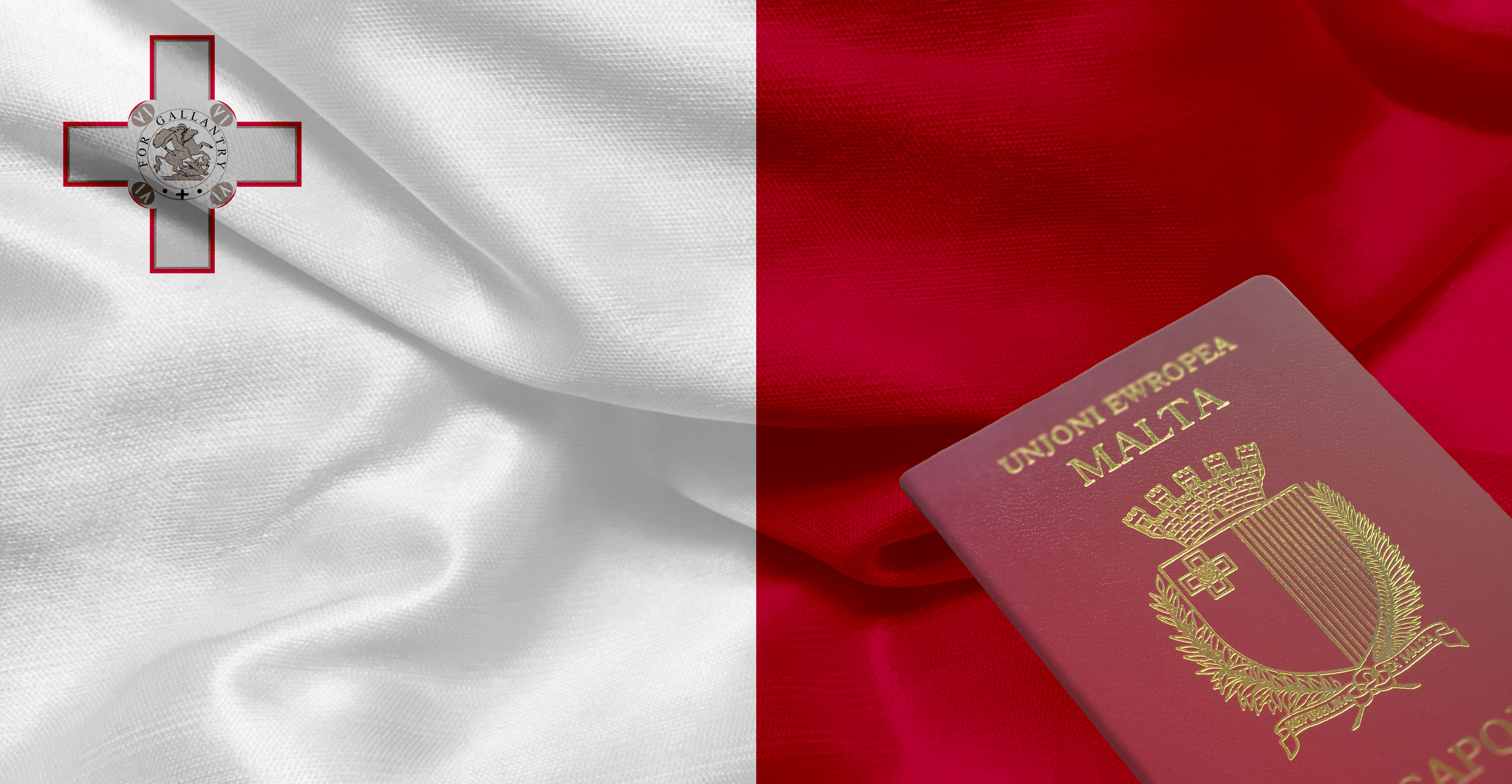 Passport and flag of Malta